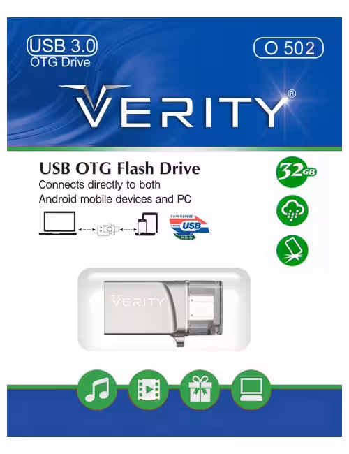 فلش مموری OTG وریتی مدل O502 ظرفیت 32 گیگابایت