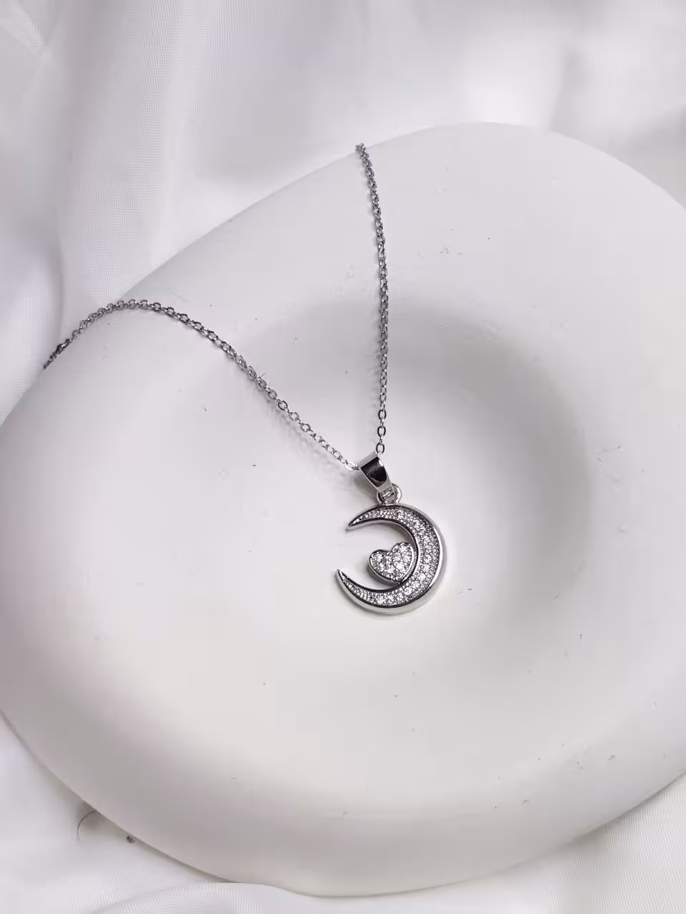 گردنبند استیل نقره ای