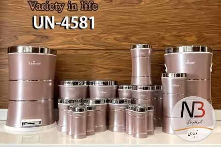 سرویس آشپزخانه 18 پارچه کمرباریک رزگلد یونیک UN-4581