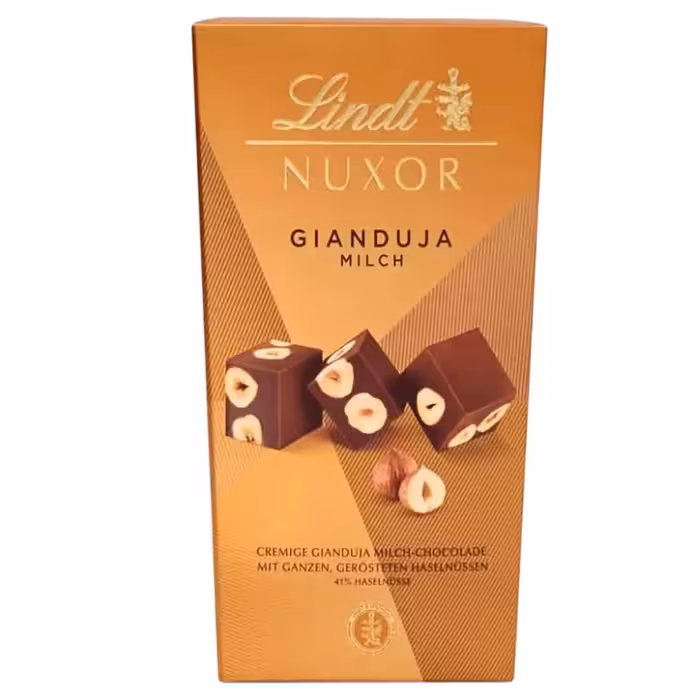 شکلات جعبه ای لینت Lindt مدل Gianduja Mlich طعم خامه فندق – حجم 193 گرم