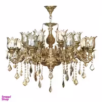 لوستر 16 شعله چشمه نور کد M3420/8+8-A
