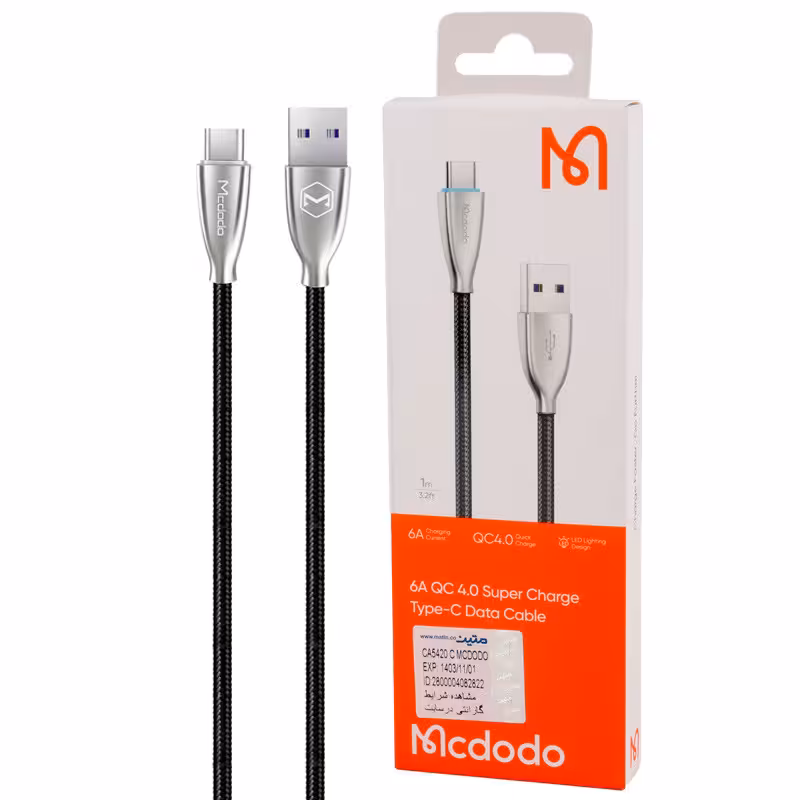 کابل تایپ سی فست شارژ Mcdodo CA-542 5A QC4 1m