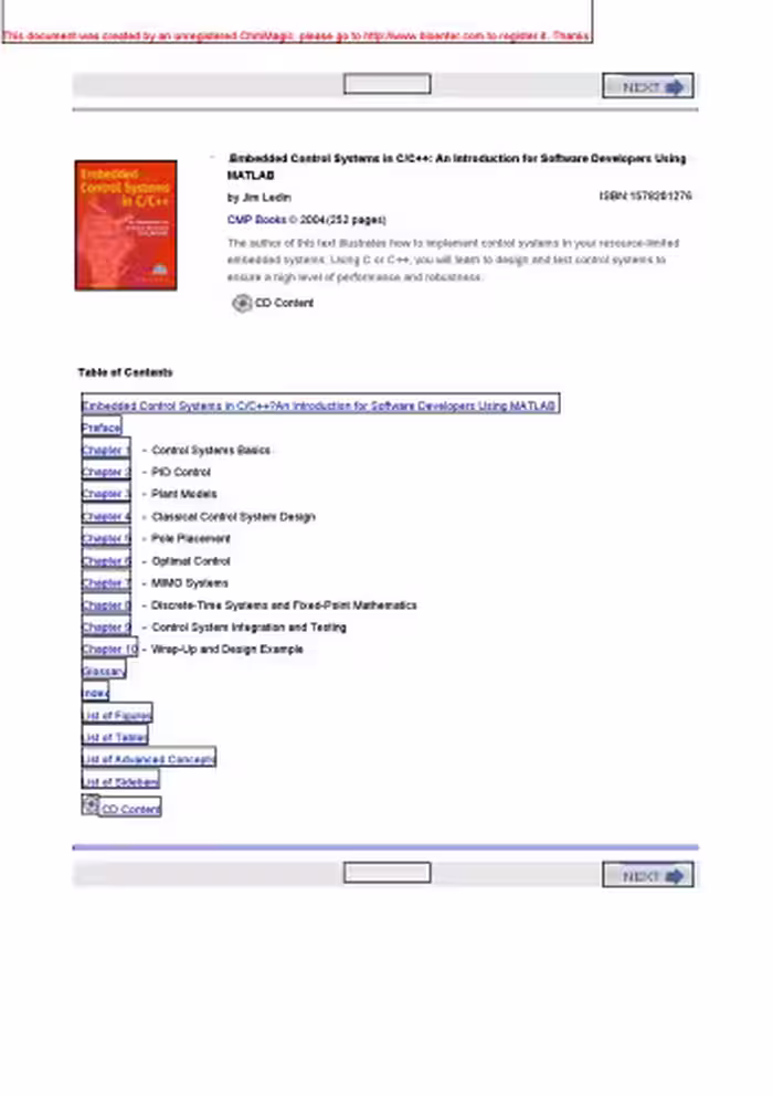 خرید و دانلود نسخه کامل کتاب Embedded Control Systems in C/C
