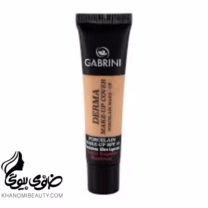 کرم پودر فاقد چربی spf 15 مات 24 ساعته 40 میل مدل DERMA شماره 101گابرینی