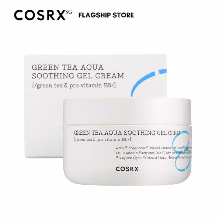 ژل کرم آبرسان و تسکین دهنده چای سبز کوزارکس | COSRX  GREEN TEA AQUA SOOTHING GEL CREAM