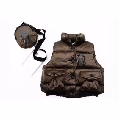 پافر دخترانه کیفدار لبوبو قهوه ای کد 10736