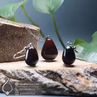 نیم ست سنگ عقیق سیاه اونیکس اصل و طبیعی _ کد : 400379