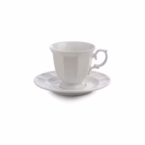 سرویس چای خوری سفید نئوکلاسیک چینی زرین 12 پارچه