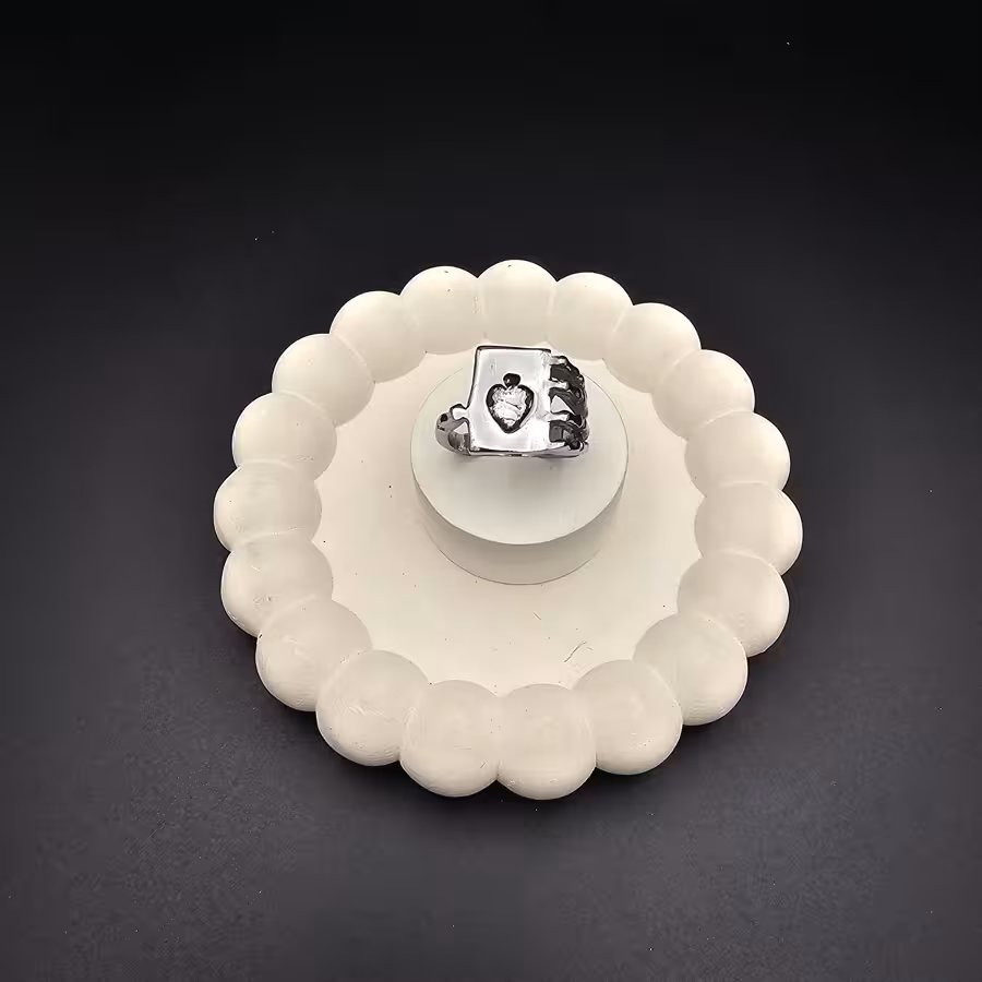 انگشتر استیل طرح آس پیک کد 02