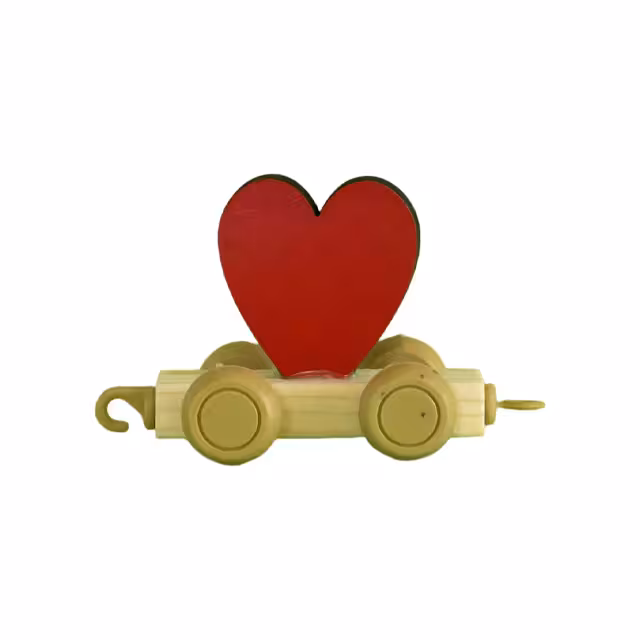 قطار چوبی طرح قلب