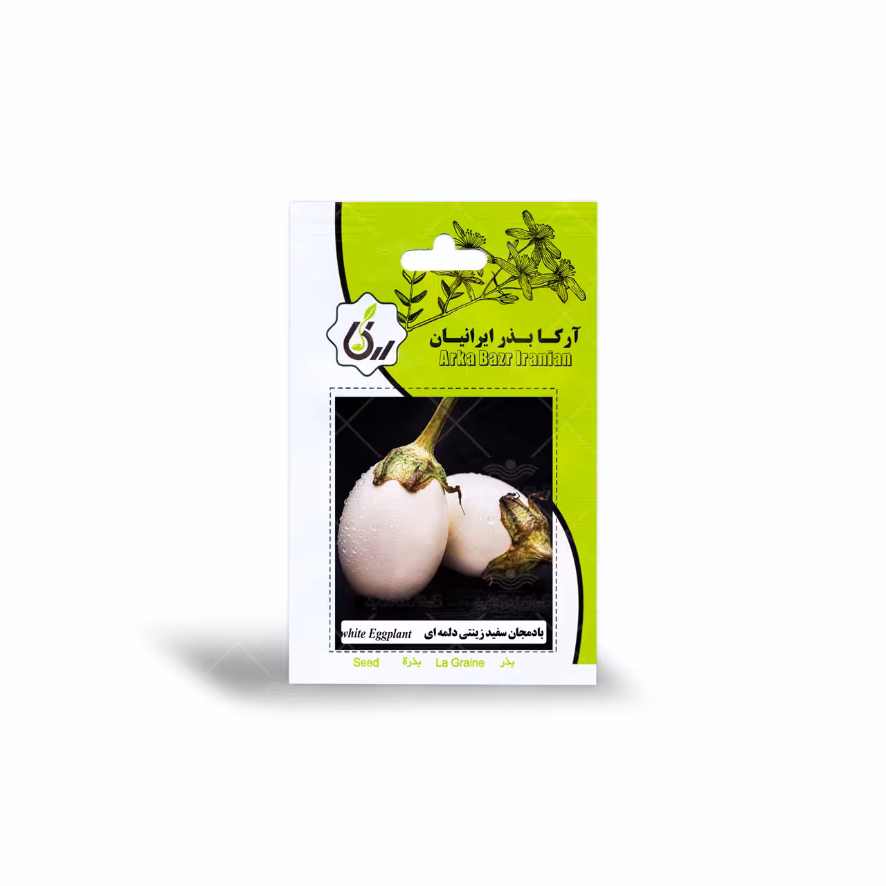 بذر بادمجان سفید زینتی دلمه ای آرکا بذر ایرانیان