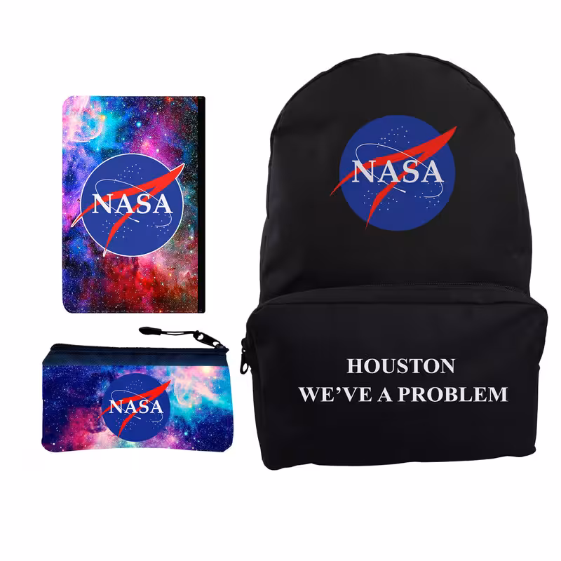 کوله پشتی مدل ناسا کد 006 به همراه کلاسور و جامدادی | چاوه