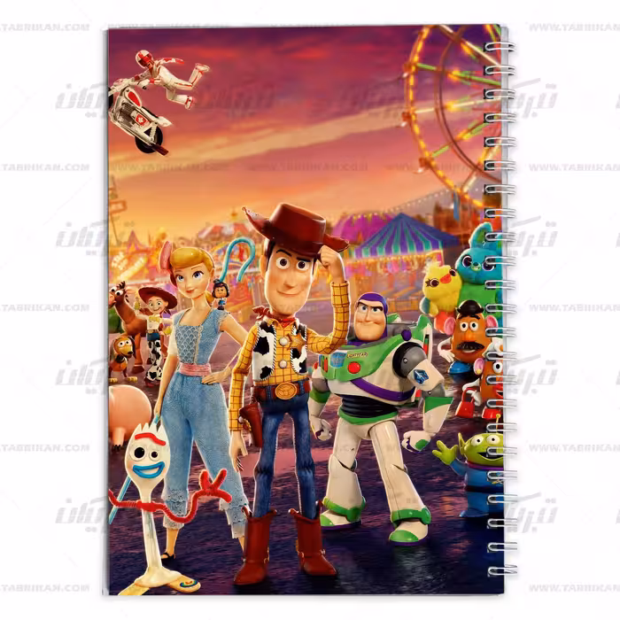 دفتر مشق کارتون داستان اسباب بازی ها
