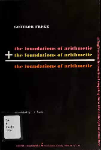 خرید و دانلود نسخه کامل کتاب The Foundations of Arithmetic: A Logico-Mathematical Enquiry into the Concept of Number