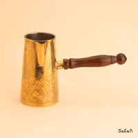 قهوه جوش برنجی طلایی بدون در مدل ژالین سایز 3