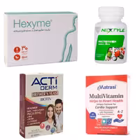 پک هگزایم، مولتی ویتامین پلاس لوتئین نکستایل، مولتی ویتامین مو، پوست و ناخن ماتراسی و اکتی درم ابیان دارو