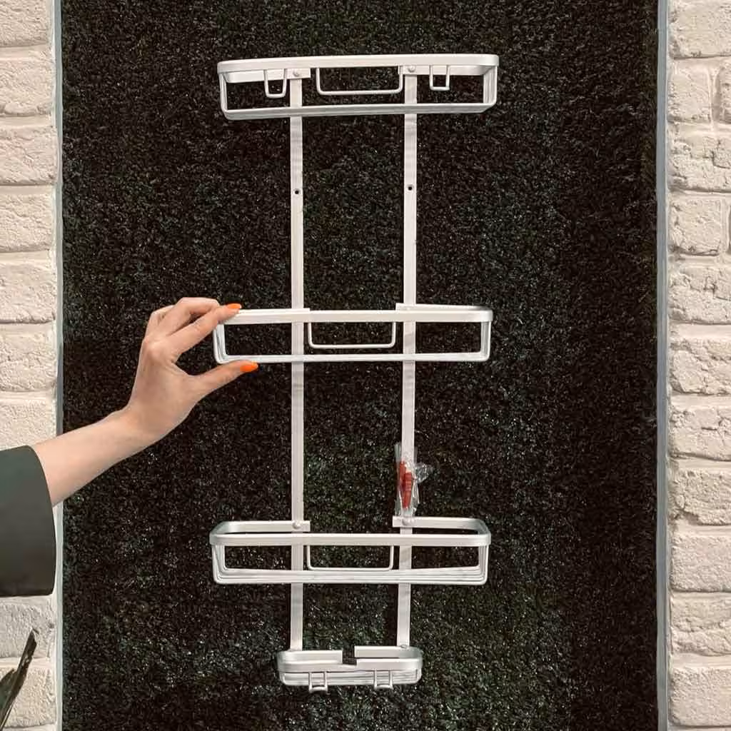 قفسه حمام سه و دو طبقه مستطیلی آلومینیومی