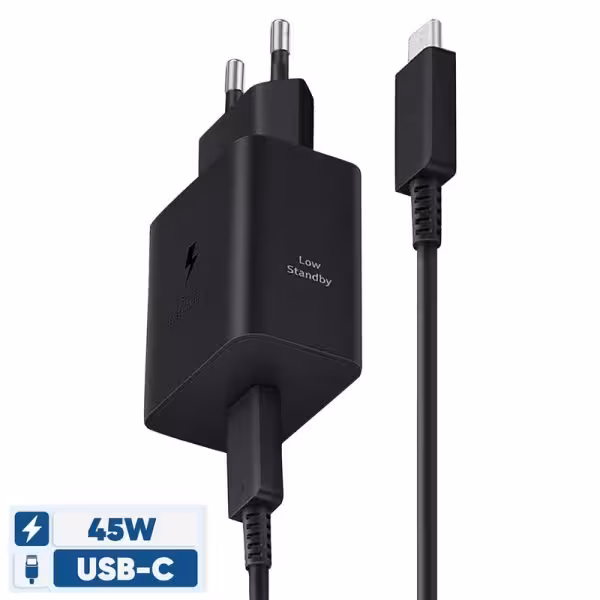 شارژر دیواری 45 وات سامسونگ مدل EP-T4511 Low Standby به همراه کابل USB-C به طول 1.8 متر