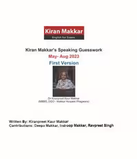 کتاب Kiran Makkar s Speaking Guesswork first version September to December 2022