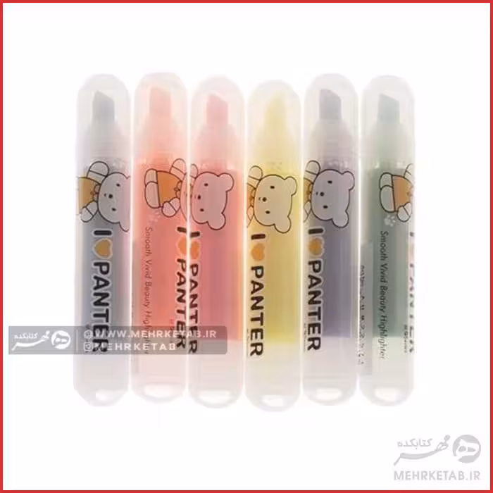 ماژیک علامت گذار 6 رنگ پنتر مدل I Love Panter