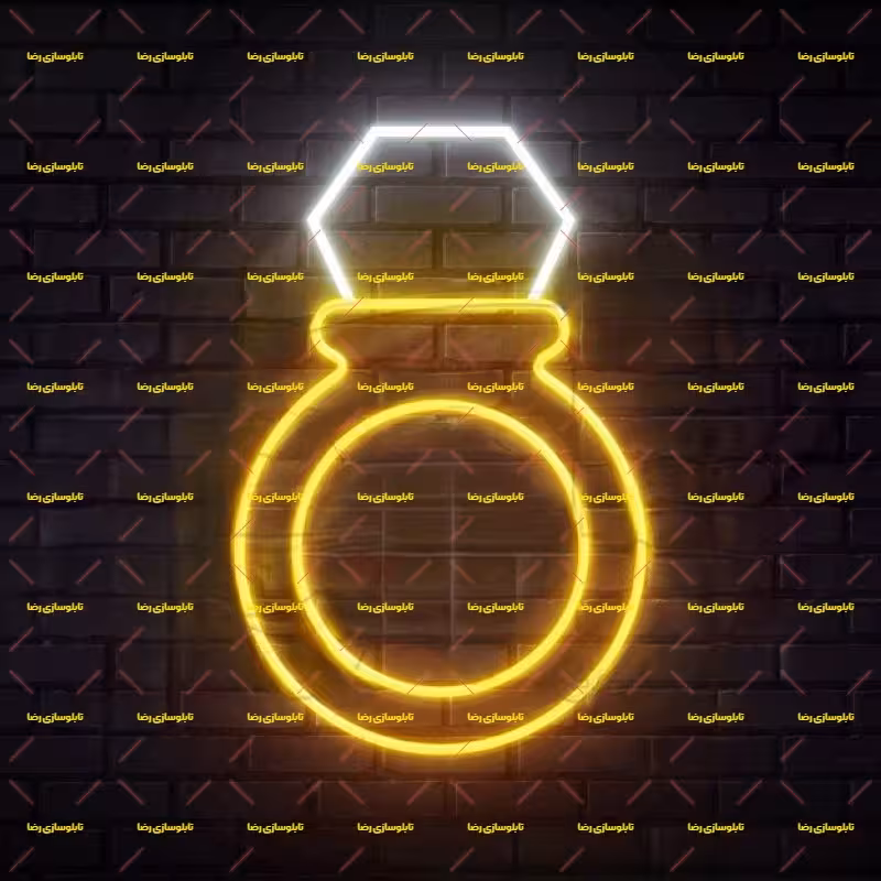 تابلو نئون فلکسی انگشتر پیچ و مهره کد 17043