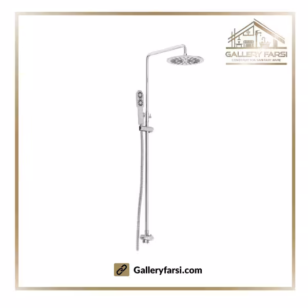 علم دوش حمام شودر مدل بالتیک کروم