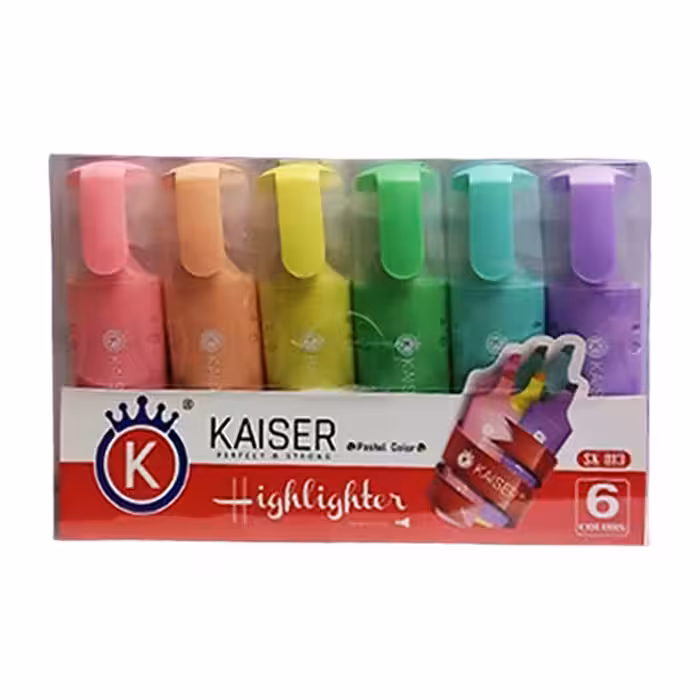 ماژیک علامت گذار کایزر مدل SK813 مجموعه 6 عددی