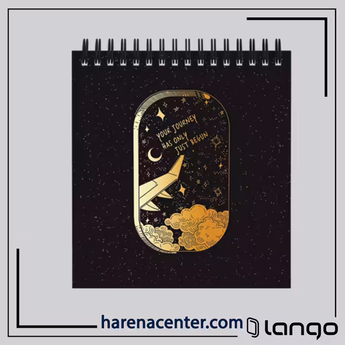 دفتر کاغذ مشکی کوچک کد 2 برند لانگو