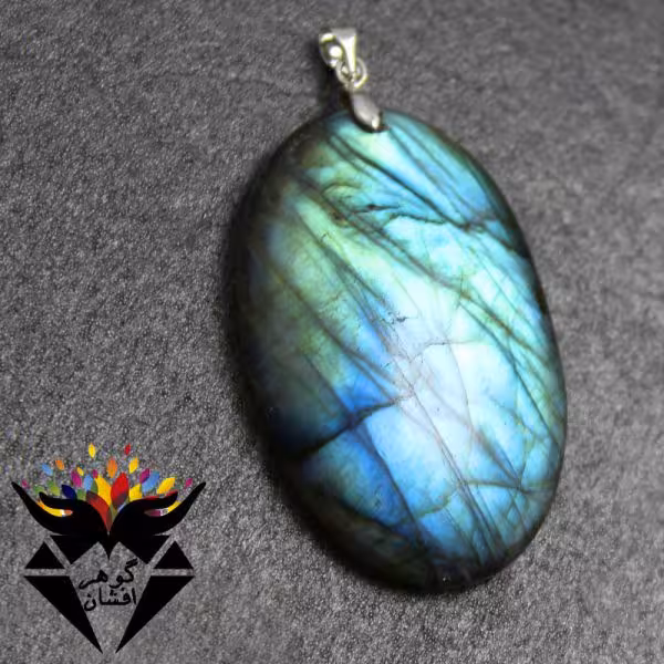 گردنبند لابرادوریت پرطاووسی اصل خوشرنگ کد G_1781