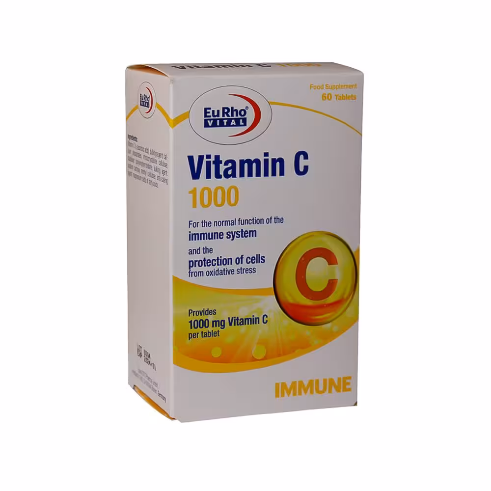 قرص ویتامین C یوروویتال 1000 میلی گرم | 60 عدد