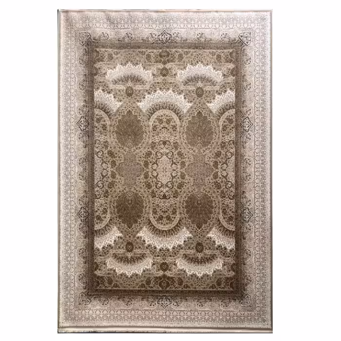 فرش خطیبی تبریز طرح پتینه کد 6021 قهوه ای (ارسال  پس کرایه و تسویه توسط خریدار)