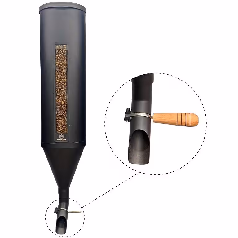 سیلو فلزی قهوه استوانه ای مشکی