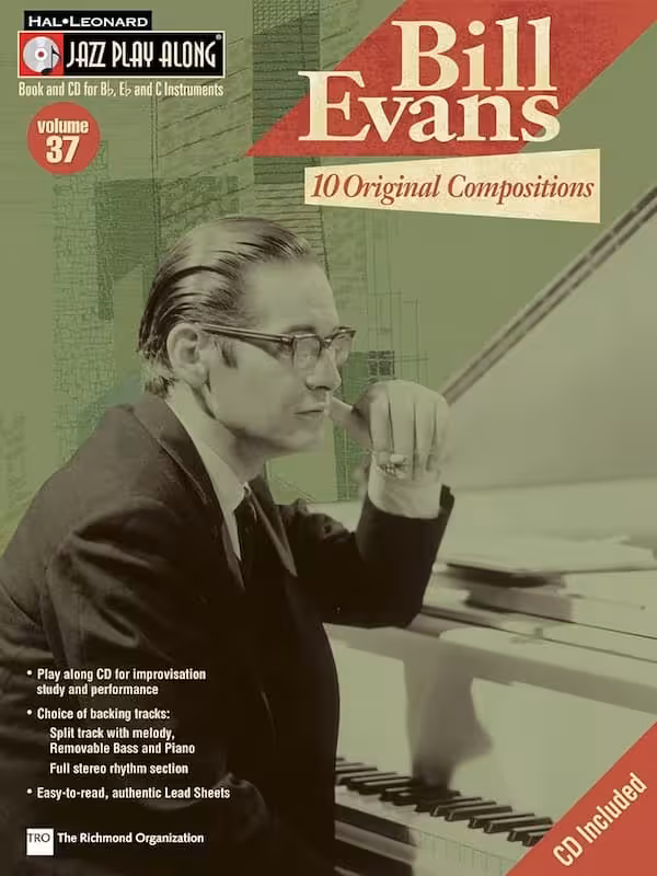 Jazz Playalong Vol 37 – Bill Evans 10 Original Composition For Alto And Tenor