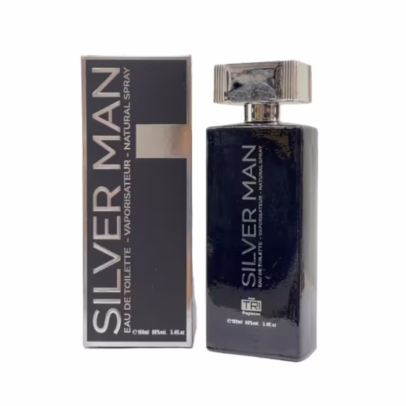 ادو تویلت مردانه  تی آر آی مدل SILLVER MAN حجم 100 میلی لیتر