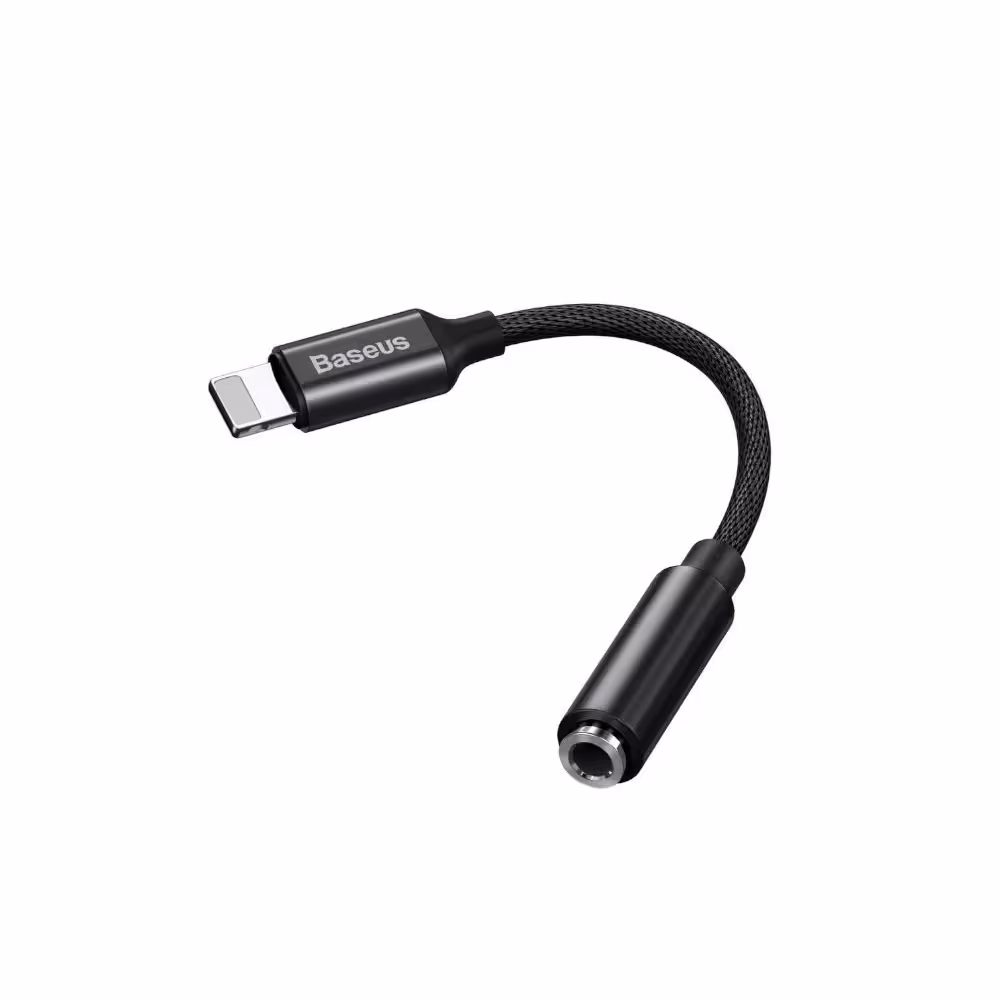 کابل تبدیل Lightning به پورت AUX بیسوس Baseus iP Male to 3.5mm Female L3.5 Adapter CALL3