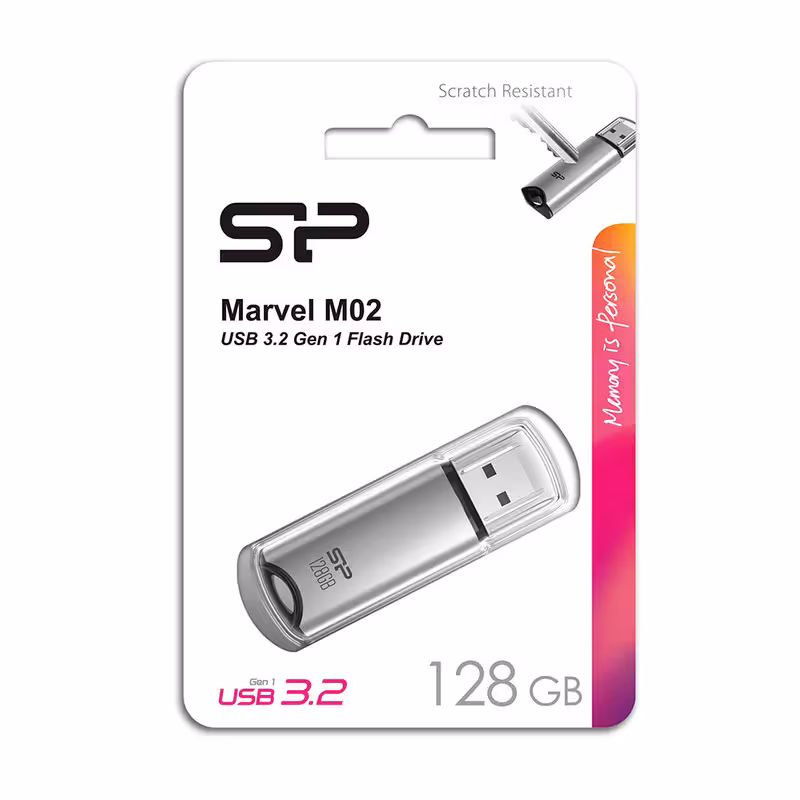 فلش مموری سیلیکون پاور مدل Marvel M02 ظرفیت 128 گیگابایت USB 3.2