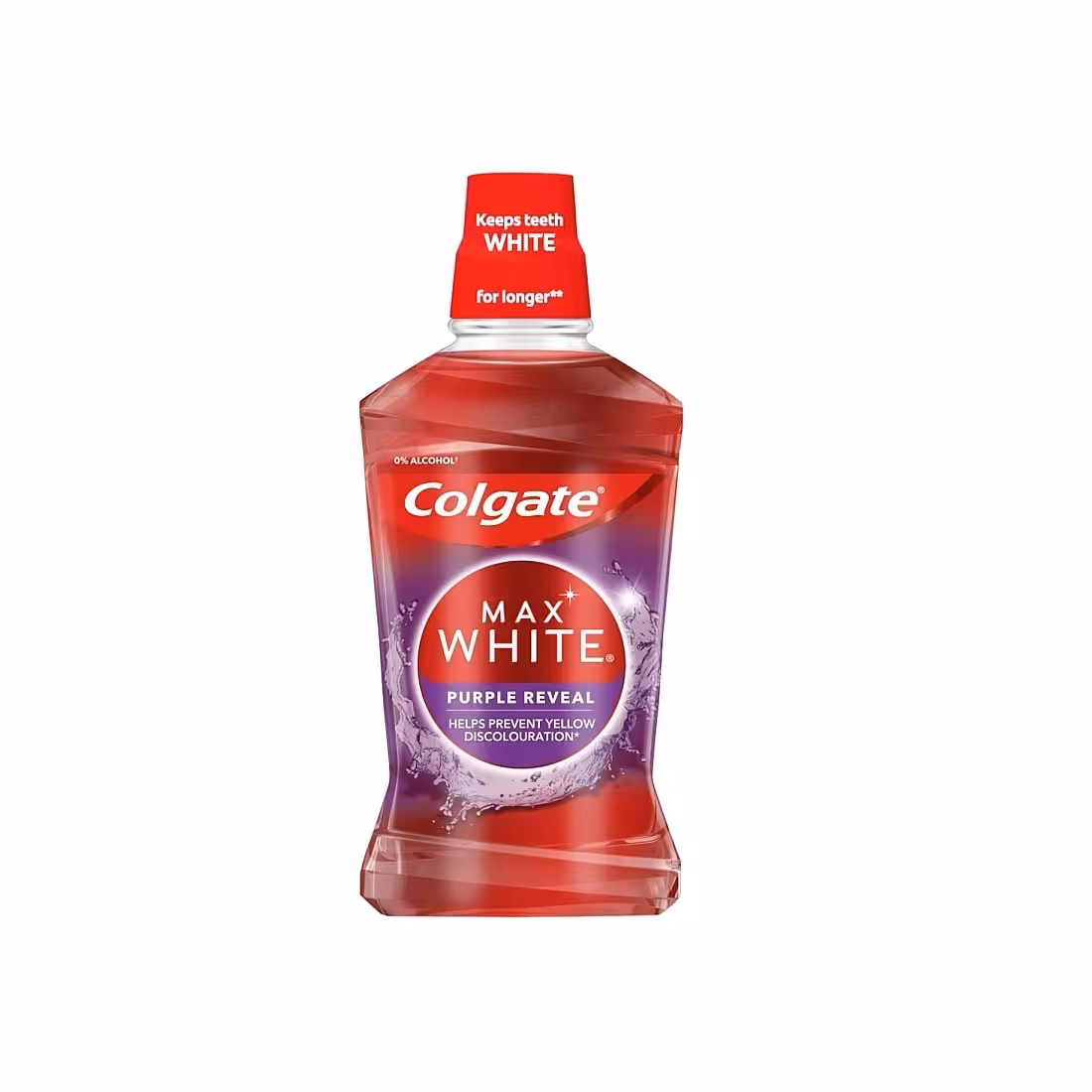 دهان‌شویه کلگیت مدل Max White Purple Reveal حجم 500 میل