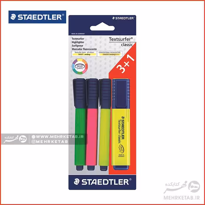هایلایتر 3 1 رنگ استدلر Staedtler Textsurfer® classic 364 3 1