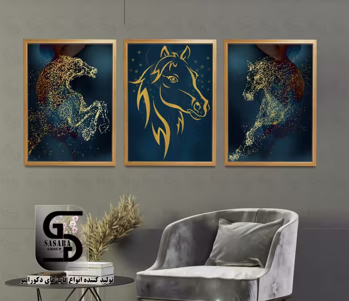 تابلو دکوراتیو سه تکه، ابعاد 60*40، درجه 1