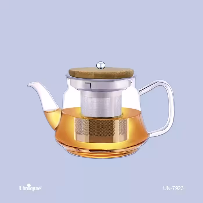 خرید قوری پیرکس 800 میل مدل UN-7923 یونیک | شفاف و مقاوم