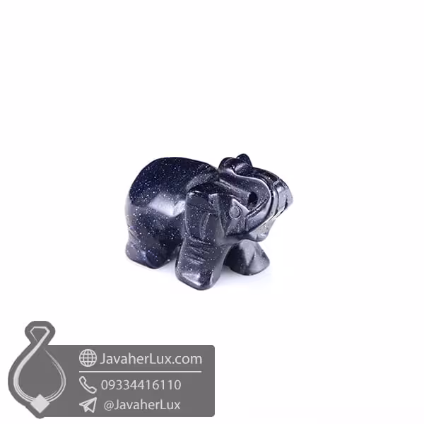 مجسمه فیل دلربا سورمه ای _ کد : 400435