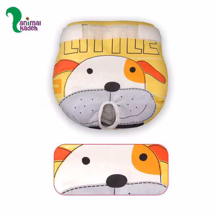 شورتکس مخصوص سگ و گربه ماده سایز مدیوم (زرد)