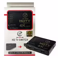 سوییچ 5 به 1 HDMI 4K آداپتور خور ریموت دار با کابل IR XP-SW5H