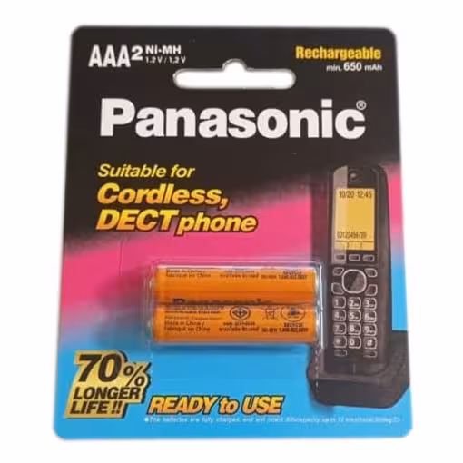 باتری نیم قلمی قابل شارژ پاناسونیک HR650mah