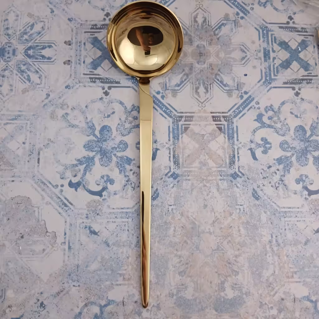 ملاقه سوپ مدل هارمونی طلایی