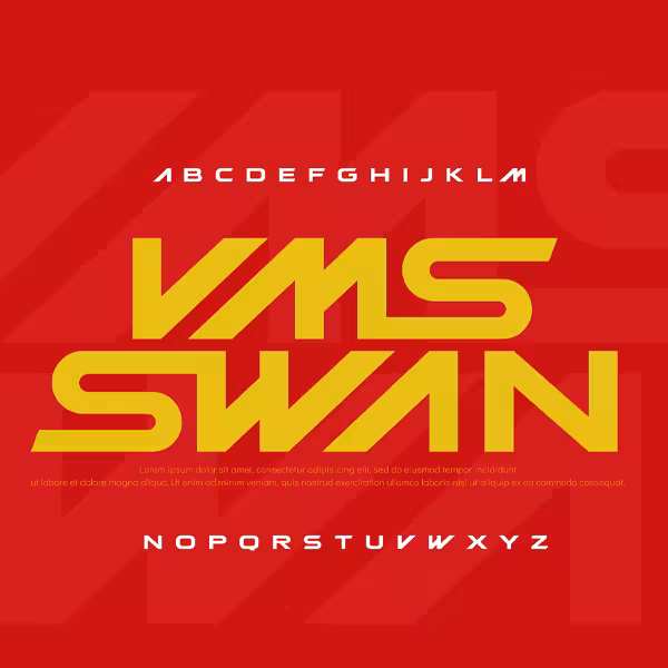 دانلود فونت انگلیسی لایه باز Swan با فرمت EPS برای ایلاستریتور