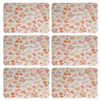 زیربشقابی طرح گل کد 9339 بسته 6 عددی | کالا مکس