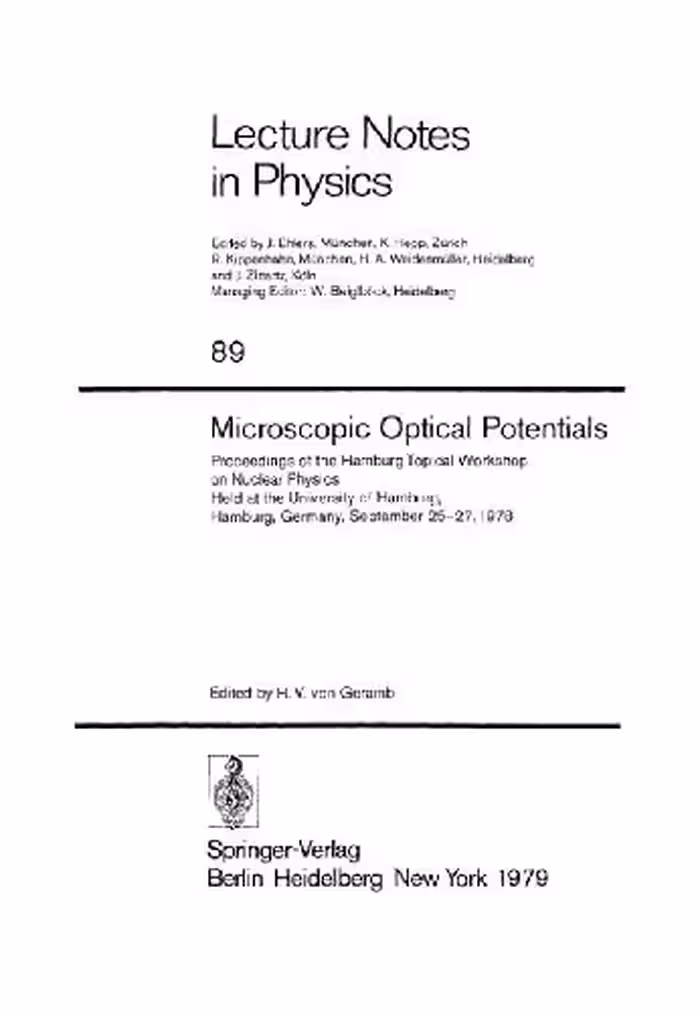 خرید و دانلود نسخه کامل کتاب Microscopic Optical Potentials