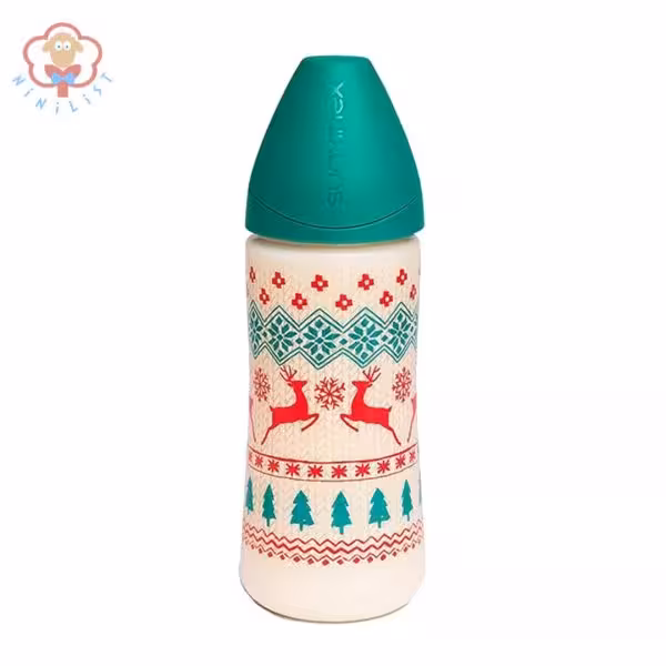 شیشه شیر نوزادی ارتودنسی سواوینکس ضد نفخ و انتی کولیک  360 میلی     suavinex