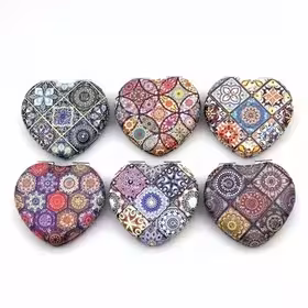 آینه جیبی قلبی طرح سنتی